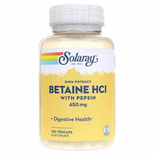 Betaine HCL 650 Mg with Pepsin, SLR